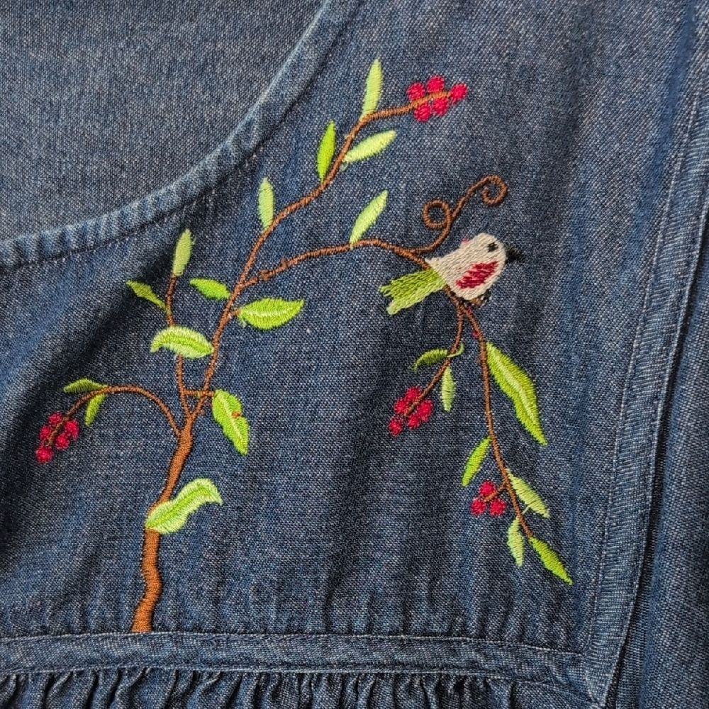 Bechamel Denim Dress with Embroidered Details - Picture 4 of 12